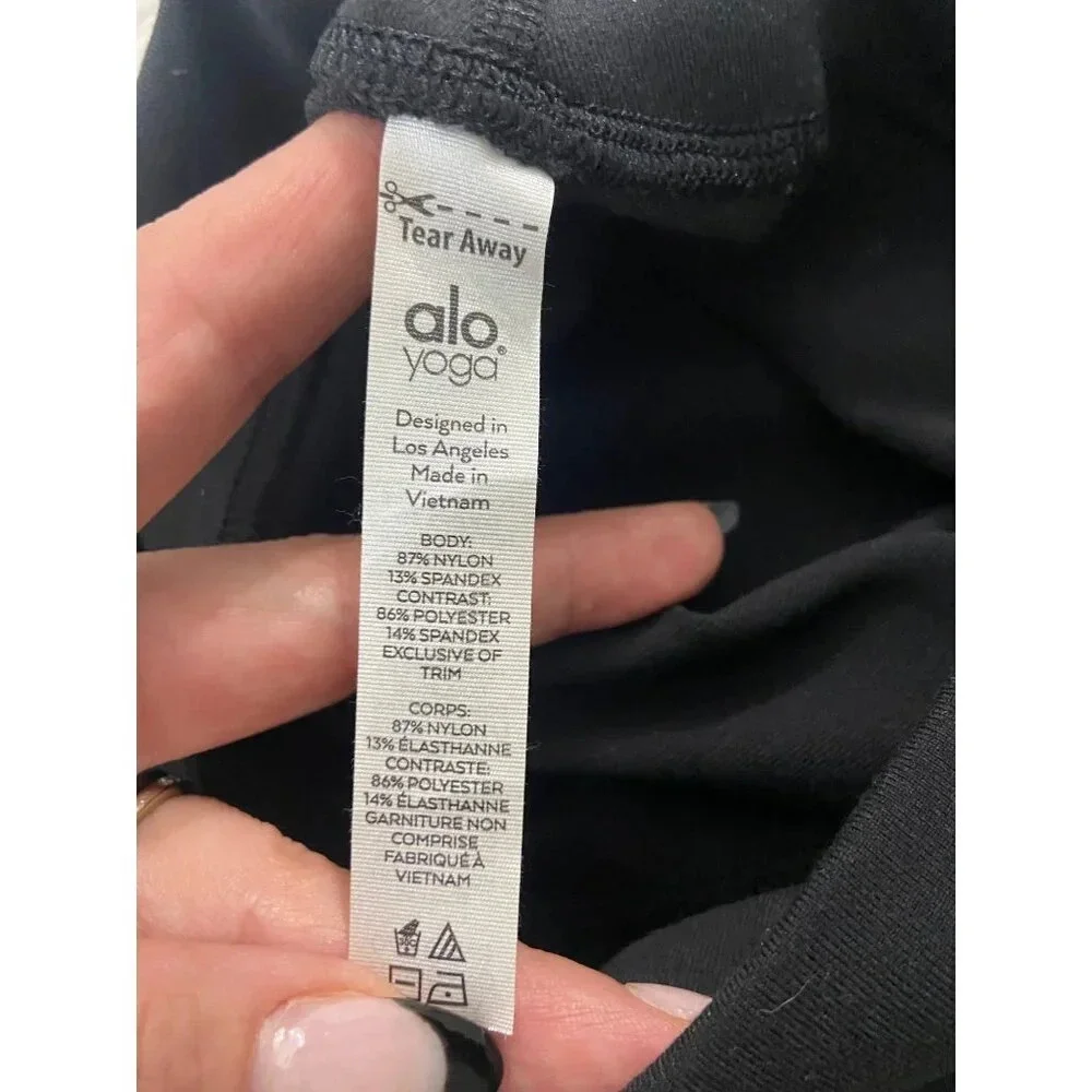 Alo High Waisted Black Moto Leggings-sz Small